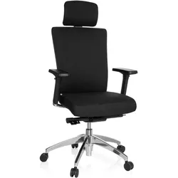 Bürostuhl / Chefsessel ASTRA LUX Stoff schwarz hjh OFFICE