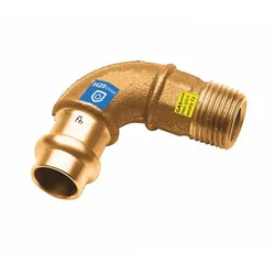 Sanpro Pressfitting 90° Winkel - Bogen mit Außengewinde, Größe V 35 - 1 1/4"