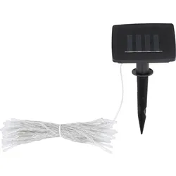 Solar Lichterkette Außen Erdspieß Solarlampe Garten Dekoration Kugeln, Kunststoff schwarz transparent, 120x LED, L 2000 cm