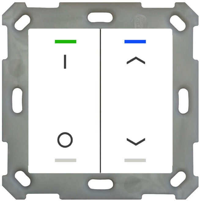 MDT technologies Taster Light 55 double RGBW, blanc mat brillant BE-TAL55T2.D1 (BE-TAL55T2.D1)