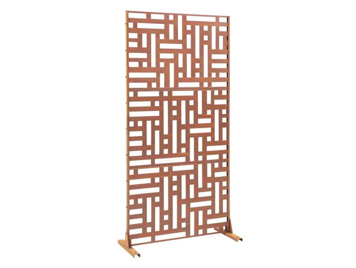 casa.pro Trennwand Bernalda, Rostfarben, Metall, 90x180 cm, Sonnen- & Sichtschutz, Sichtschutz Garten