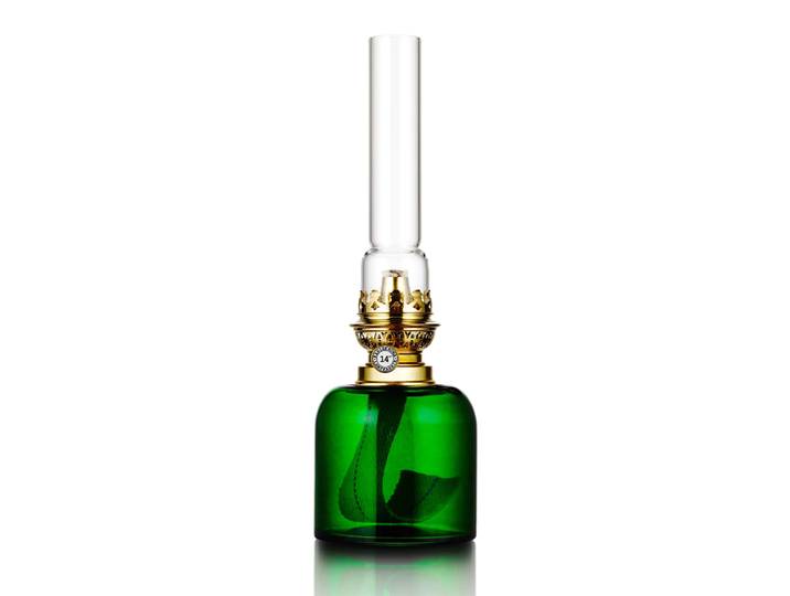 Karlskrona Lampfabrik Lampe à pétrole Kungsholmen vert