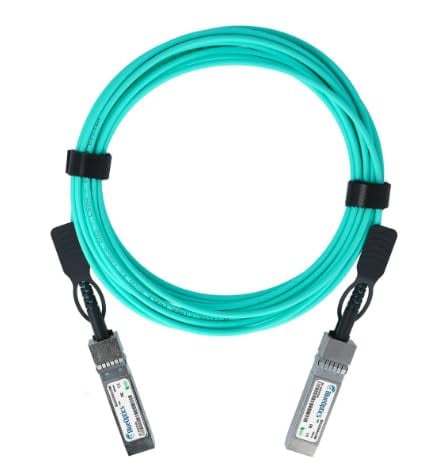 BlueOptics Compatibel Broadcom QSFP-100G-AOC-1M QSFP28 Actieve optische kabel (AOC), 100GBASE-SR4, Ethernet, Infiniband, 1 meter