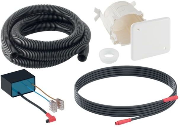 Geberit Rohbauset 115861006 mit Netzteil, für WC-Steuerungen mit elektronischer Spülauslösung, 12 V