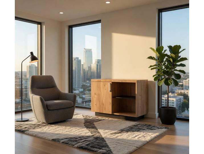 Xlmoebel Kommode Modernes Sideboard aus hellem Holz für stilvolles Wohnen (Einzelartikel), Made in Europa