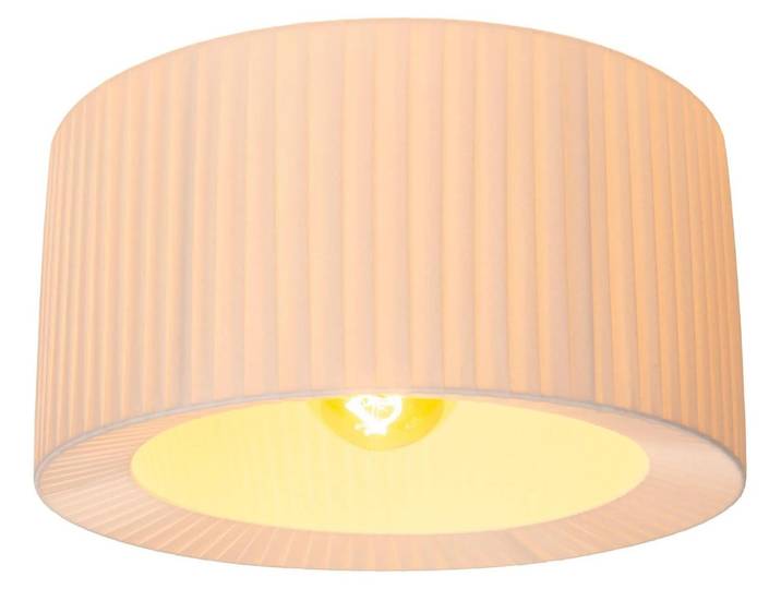 Plafonnier FOLD blanc 1xE27x40W en tissu\, dimensions : 22x40x40 cm\, IP20\, Lucide