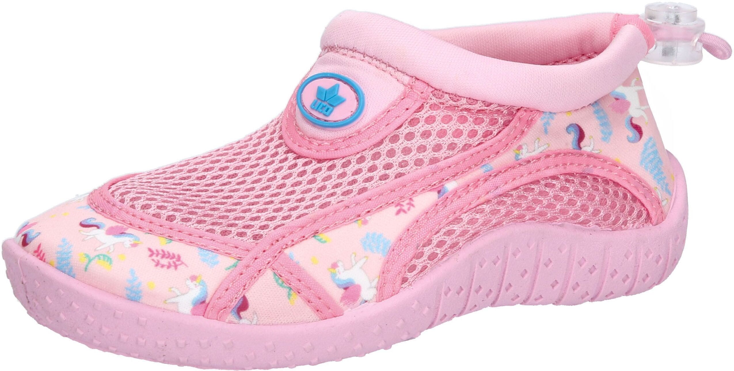 Badeschuh LICO "Badesandale Leyte", Mädchen, Gr. 33, rosa, Textil, Schuhe Badeschuh