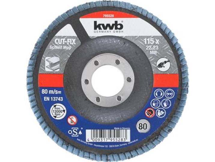 KWB Slijpmop Cut-Fix 115 K 80 Los