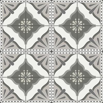 Transform Large Tile Mono Peel & Stick Wallpaper