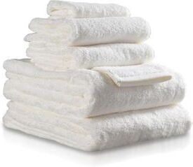 Delilah HomeOrganic Cotton Towels 6 piece set 2pcs 13x13 2pcs 16x30 2pcs 30x54 White