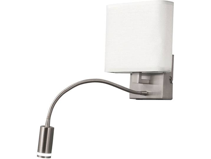 Wandlampe Valo Nickel satiniert Metall B 18 cm - LED - Lichtfarbe: Warmweiss - Wandlampe- LED Energiesparlampe