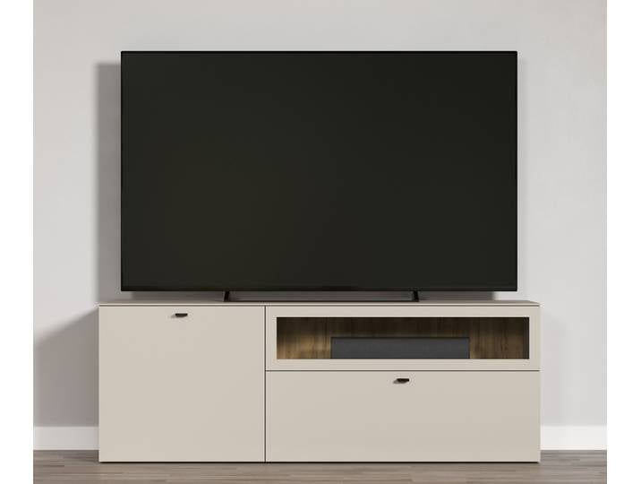 TV Lowboard Bellugi 1 , Cashmere / Evoke Eiche
