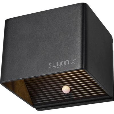 Sygonix SY-6053268 LED-Wandleuchte mit Bewegungsmelder LED LED fest eingebaut 2W Schwarz