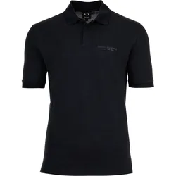 A|X ARMANI EXCHANGE Herren Poloshirt - Knopfleiste, Logo, Pique, Baumwolle Dunkelblau / XL