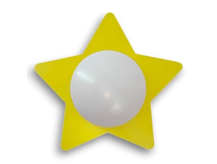 Niermann Standby Deckenschale Stern, Sonnengelb, 1 x E27, max. 15 Watt, Made in Germany, Kinderleuchte, Kinderlampe, Stoßfeste Abdeckung