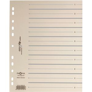 Pagna Trennblätter Easy Rip, mit Perforation, A4, chamois / grau, 225g/m² Karton, 100 Stück