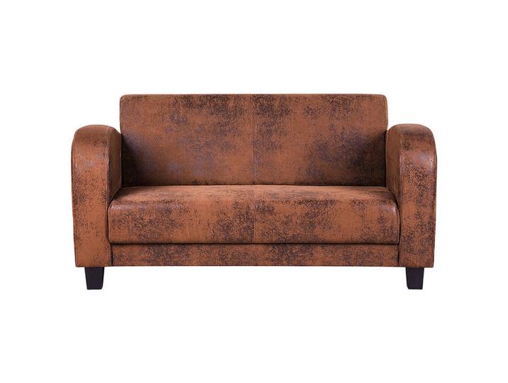 2-Sitzer Sofa, Braun, 152x89x80 cm, Textil, Made in EU, Livetastic