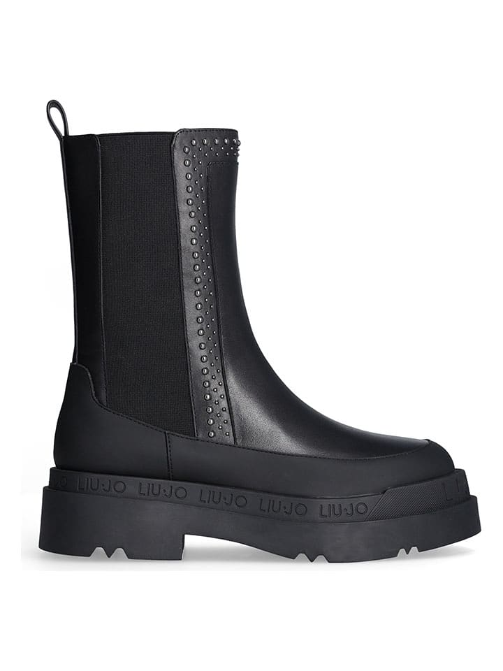 Liu Jo Leder-Boots in Schwarz - 39