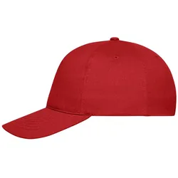 Basecap "MB6237" 5-Panel Bio-Baumwolle - red