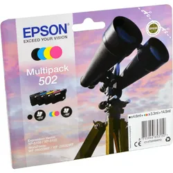 4 Epson Tinten C13T02V640 Multipack KCMY 502