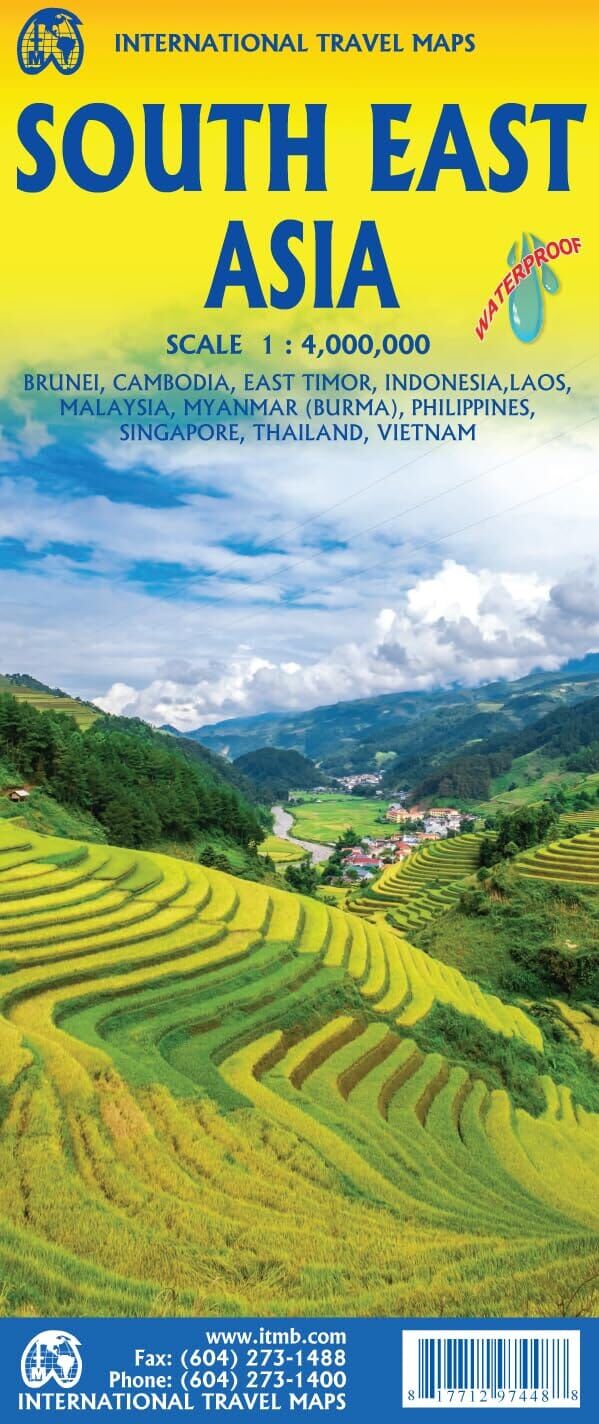 Carte de voyage waterproof - Asie du Sud-Est   ITM
