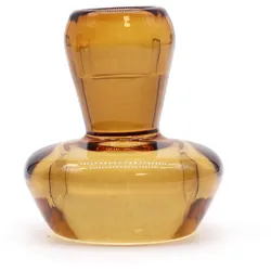 Set of 2 Mushroom Flip Dinner Candle / Tealight Holder - Antique Amber