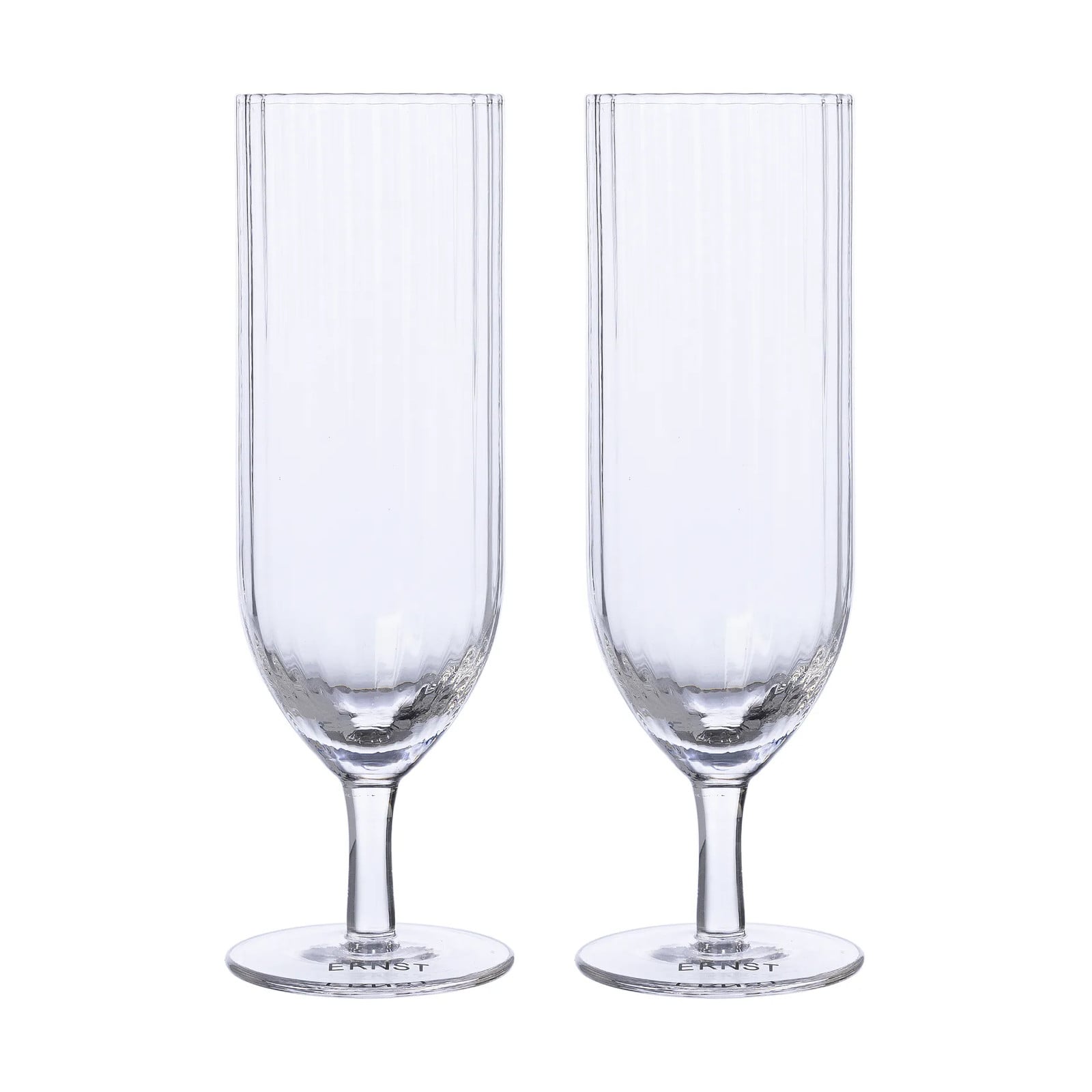 ERNST Champagneglas geribbeld 2-pack