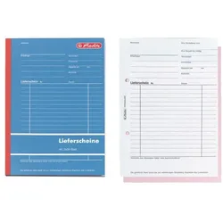 Herlitz Formularbuch »Lieferschein mit Empfangsschein« (2-fach mit Blaupapier) rosa, 14.8x21 cm