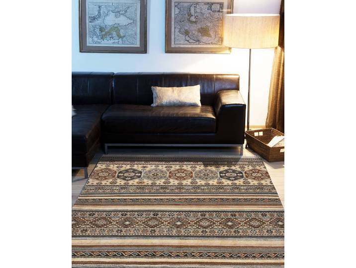 Tapis en laine Royal Shaal Gris 40 x 60cm Laine