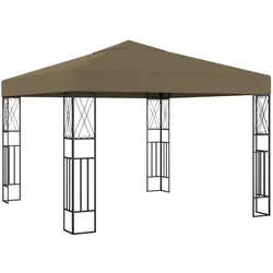 vidaXL Pavillon 3x3 m Taupe Stoff