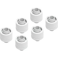 Eiszapfen 16/10mm Anschraubtülle G1/4 - White Sixpack, Verbindung weiß, für weiche Schläuche (PVC, Silikon, Neoprene)