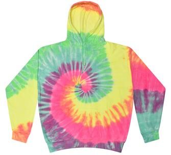 Tie-Dye CD877 d Hooded Sweatshirt in Minty Rainbow size Small   Cotton/Polyester Blend 8777, T8777