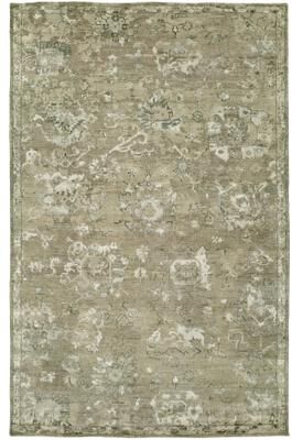 KALATY Modern Hand-Knotted Wool & Viscose Area Rug