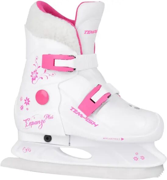 Adjustable Ice Skates Tempish Ice Fur Expanze Plus Girl (White - 11C-13C)  - White;Pink - Size: 11C-13C UK