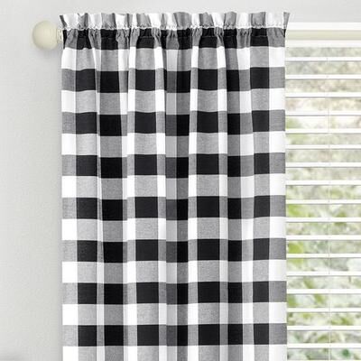 Achim Importing Co Inc Hutton Curtain Panel, 42 x 84, Black