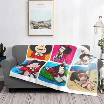 Uplift Picks Love Mafalda Soft Flannel Fleece Cartoon Throw Blanket 15 100x150 Cm