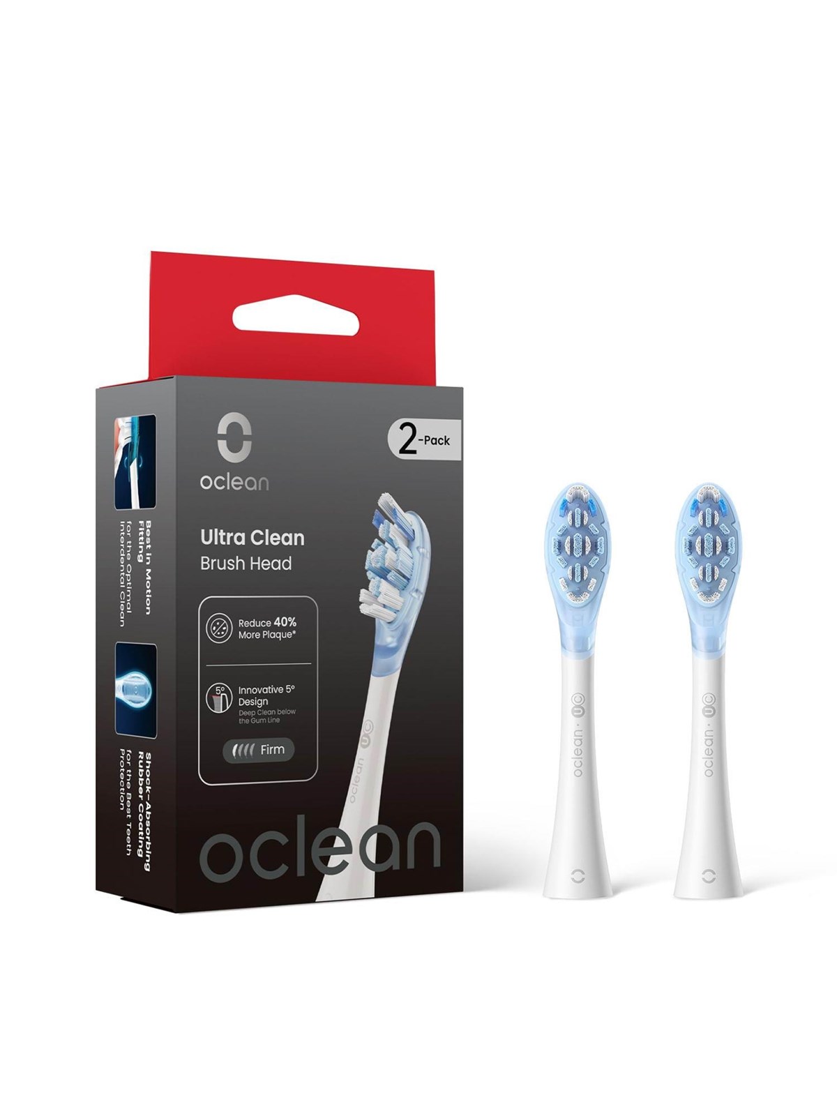 Oclean Bürstenköpfe Brush Head Ultra Clean 2 Pack White