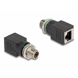 Delock M12 / RJ45 Netzwerk Adapter Kabel [1x M12-Stecker - 1x RJ45-Buchse] Schwarz 60065