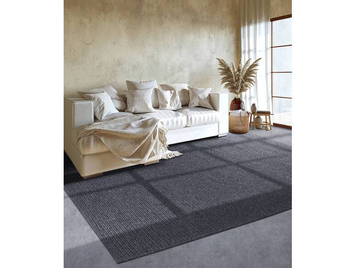 Wollteppich Francois Grau/Anthrazit 160 x 230cm Baumwollstoff/Wolle