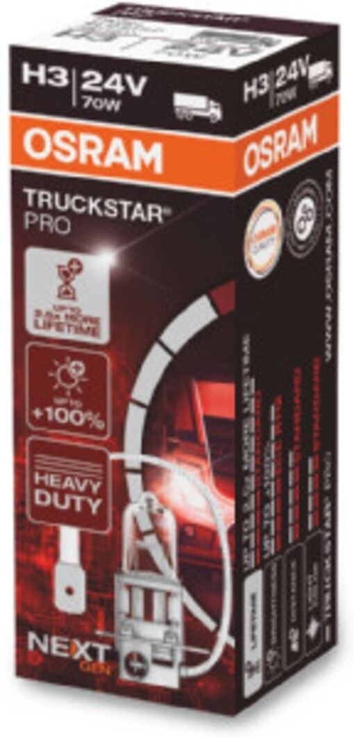 Ams-Osram Glühlampe Halogen OSRAM H3 Truckstar Pro NextGen 24V, 70W, 1 Stück