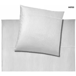 Elegante Bettwäsche Milano - 135x200 cm + 80x80 cm	weiss