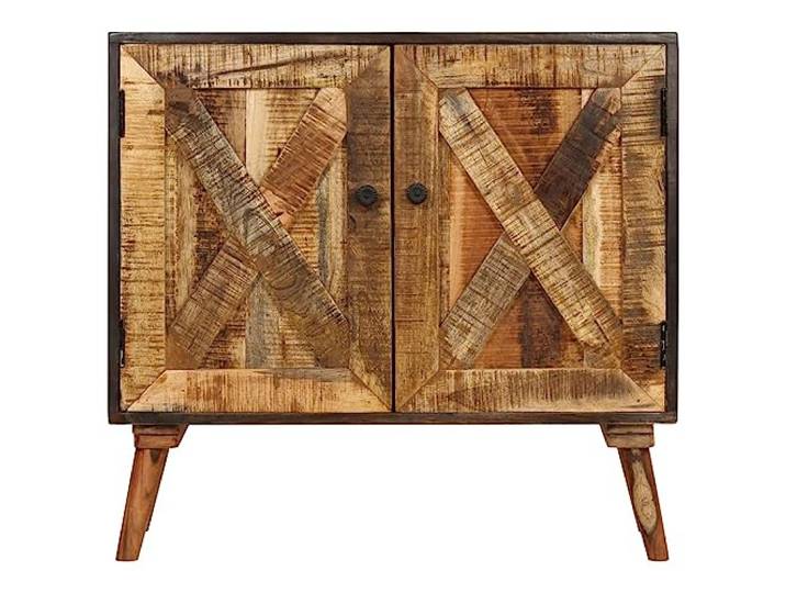 GKHPYURE Anrichte aus massivem Mangoholz, 85 x 30 x 75 cm Massives Mangoholz, große Lagerung, lackierte Oberfläche, einfache Montage, inklusive Wandbefestigung