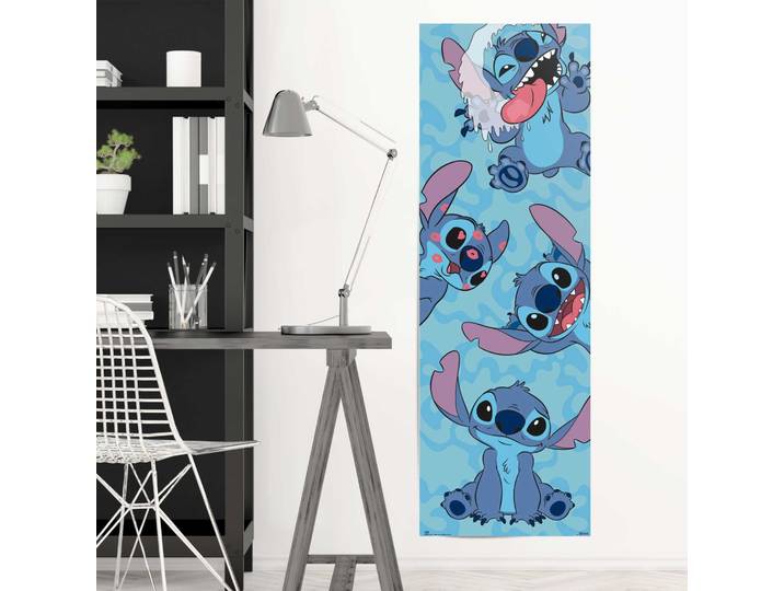 Poster Stitch Matériau : Papier Motif : Comic Bleu/Bleu 53 x 158 x 0cm