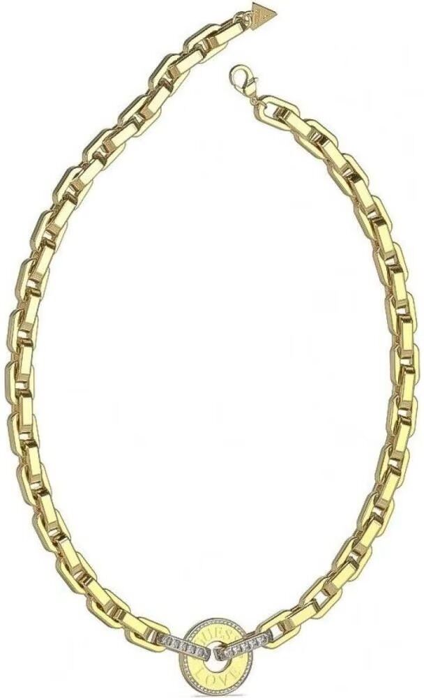 Guess Jubn04074jwygt-U Collar Con Colgante De Eslabones Dorados 40cm Unisex