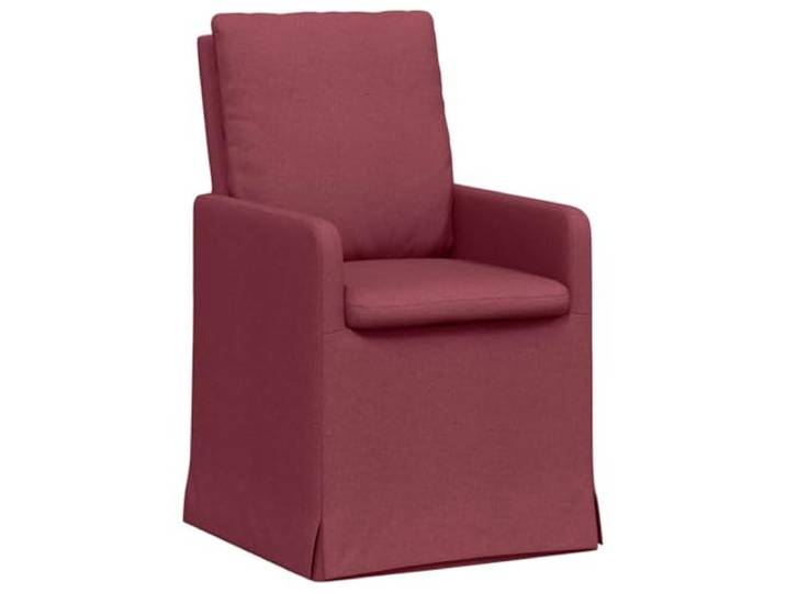 Todiikf Esszimmerstühle 2er Set Weinrot Moderne Küchenstühle mit Rollen Ergonomische Polsterstühle mit Armlehne und leichtgängigen Rollen für angenehmen Sitzkomfort im Esszimmer oder Büro.