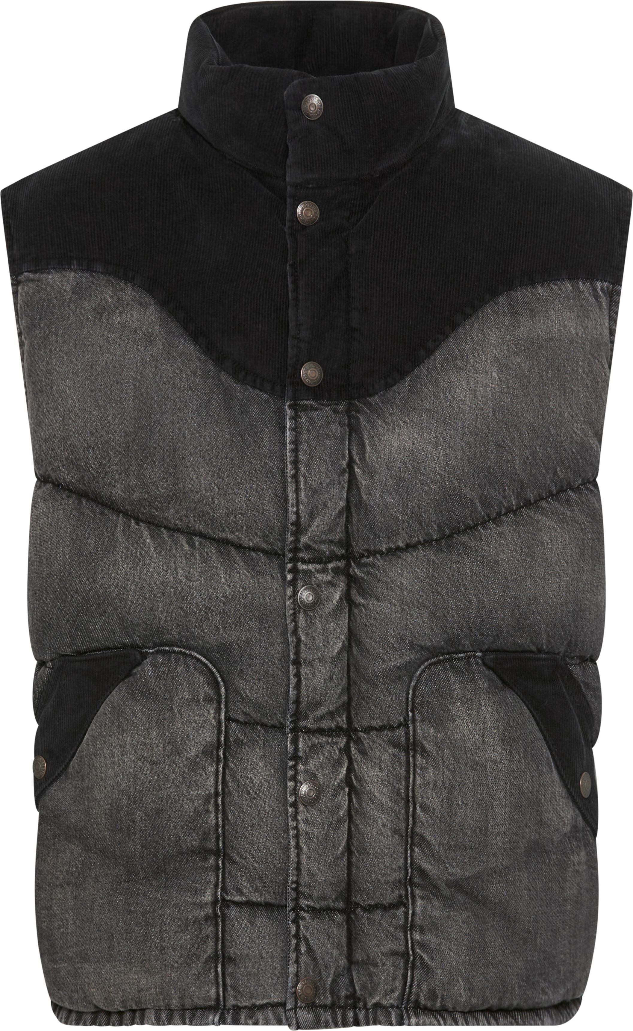 Steppweste LEVI'S, Herren, Gr. S, hamilton heights, Denim/Jeans, Obermaterial: 100% Baumwolle, schmal hüftlang, Westen Steppweste, Westernstyle hamilton heights S