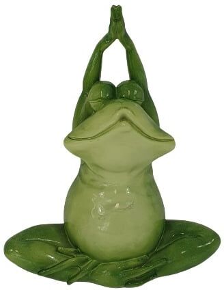 FD Dekofigur Yoga Frosch 32,5 x 26,5 cm grün