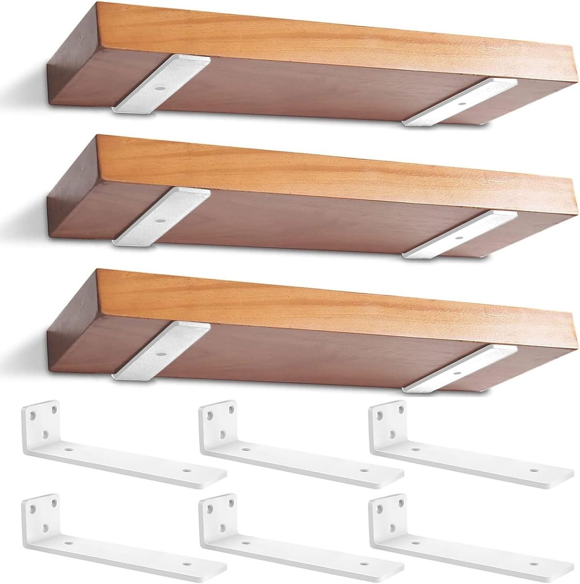 Zwevende Plankdragers Wit - Onzichtbare Beugels voor Planken - 25 cm