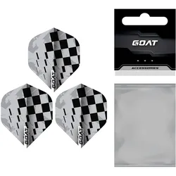 3er Pack GOAT Darts Rook Flights silver/black