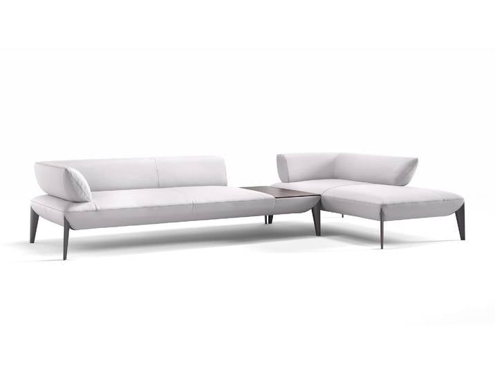 Designer Leder Wohnlandschaft ALMERIA Eckgarnitur